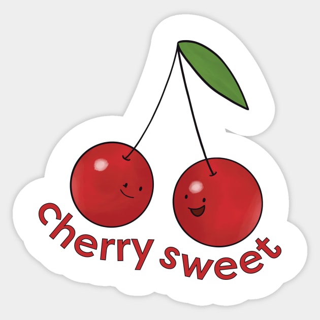 Cherry Sweet Sticker by Unbrokeann